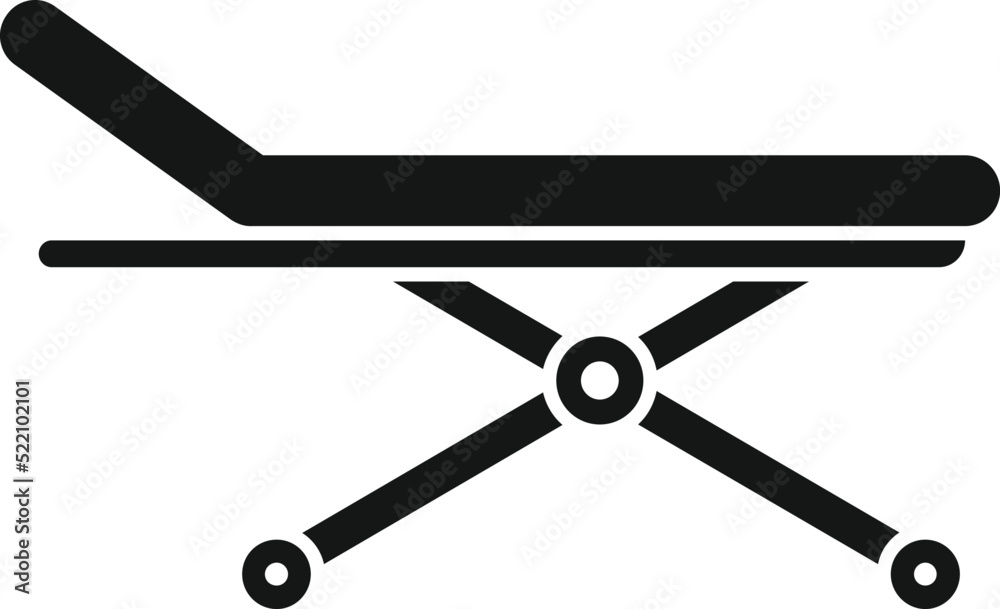 Physical therapist bed icon simple vector. Doctor therapy