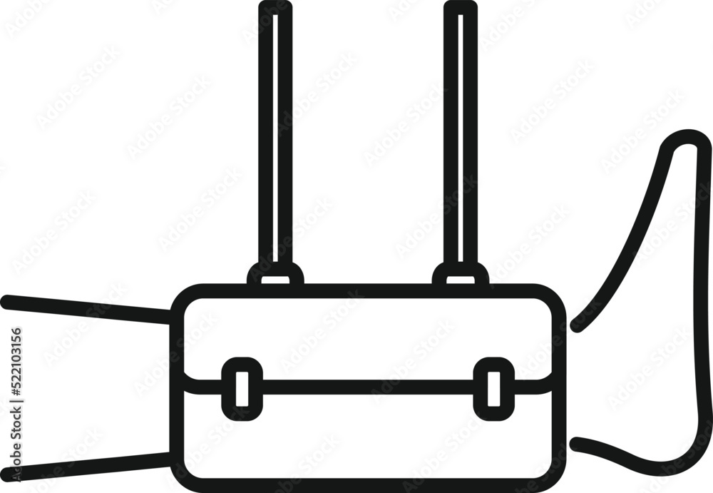Leg rehabilitation icon outline vector. Physio massage