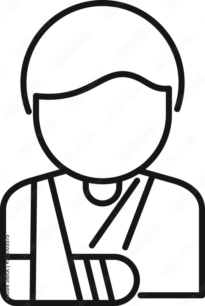 Therapist patient icon outline vector. Hospital care Therapist patient icon outline vector. Hospital care
