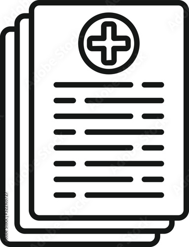 Therapist papers icon outline vector. Physical therapy
