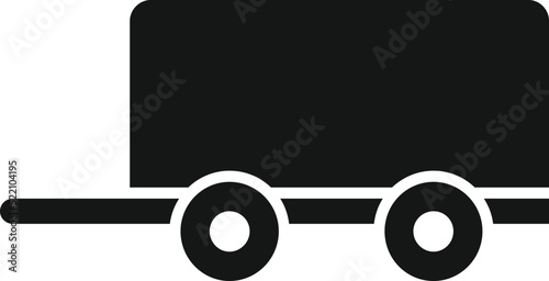 Car trailer icon simple vector. Auto mechanic