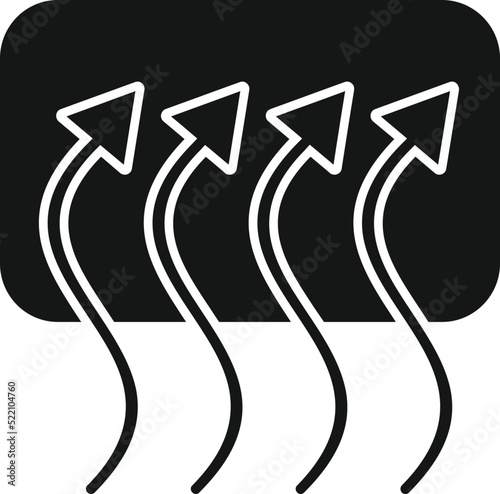 Car interior air vent icon simple vector. Auto engine