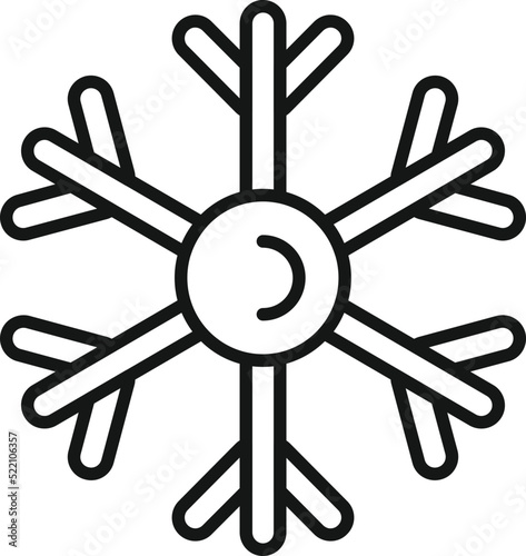 Winter car temperature icon outline vector. Auto mechanic