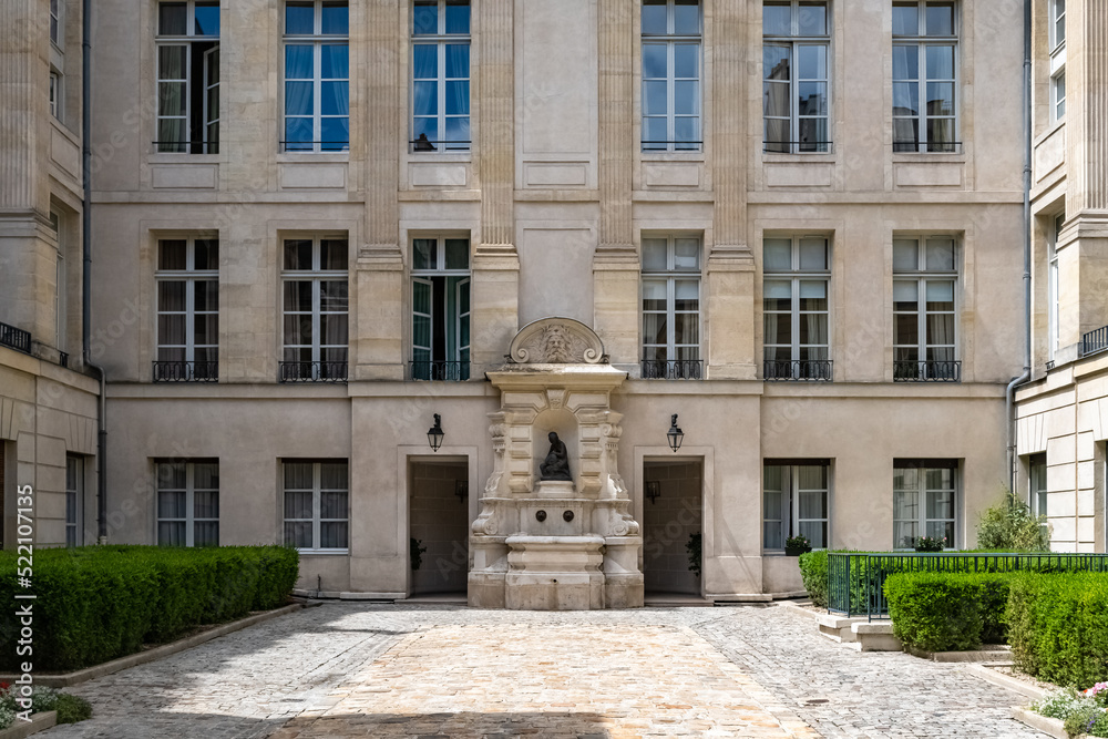 Paris, typical buildings in the Marais, in the center of the french capital
Paris, typical buildings in the Marais, in the center of the french capital