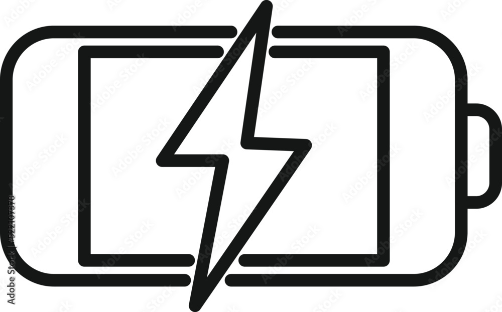 Car battery icon outline vector. Auto service Car battery icon outline vector. Auto service