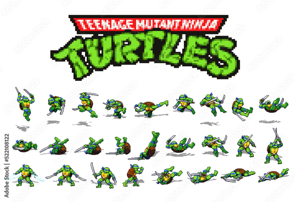 Set 2 of character Leonardo moves from Teenage Mutant Ninja Turtles