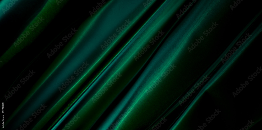 Fototapeta premium green bent metal sheet with visible texture. background