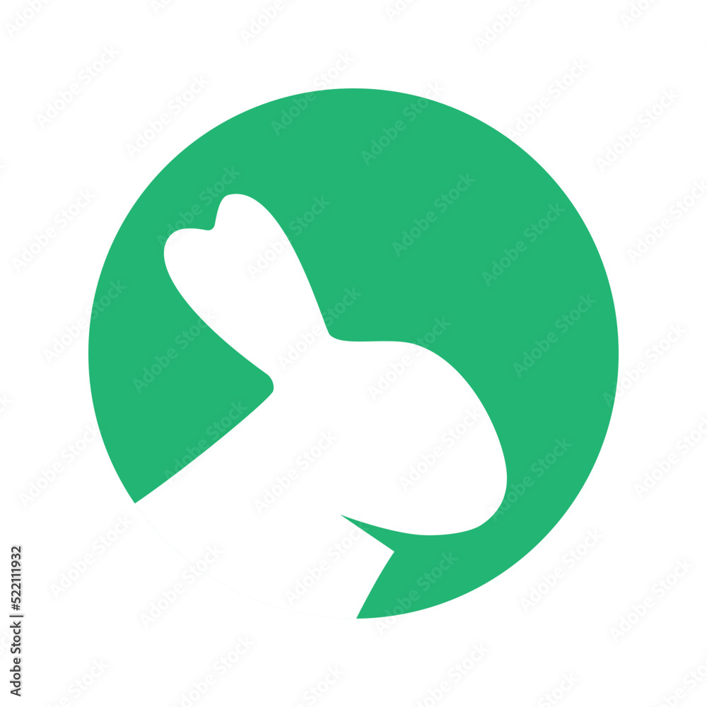 Rabbit head silhouette. Bunny symbol. Hare head silhouette. Farm animal icon isolated on white background. Rabbit head silhouette. Bunny symbol. Hare head silhouette. Farm animal icon isolated on white background.