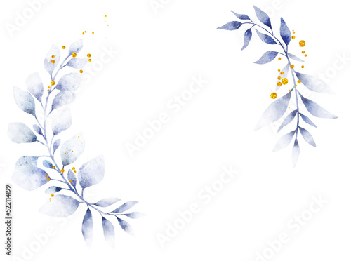 Watercolor Floral Frame © olimpvector