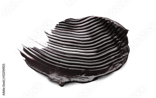 Black mascara shapes on transparent background