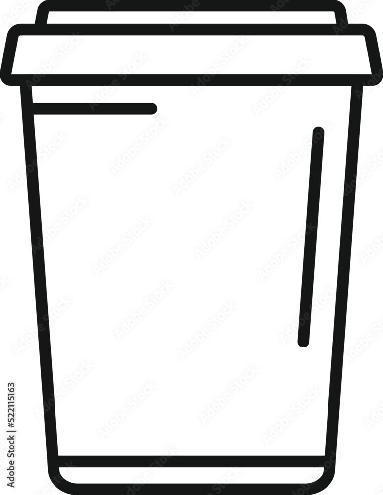 To go cup icon outline vector. Coffee glass To go cup icon outline vector. Coffee glass