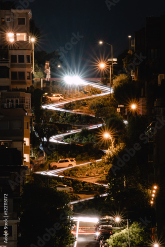 Lombard street at night © picsonthestreet