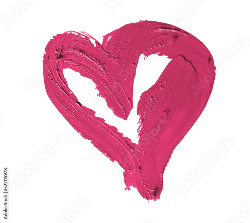 smashed pink heart shaped on transparent background