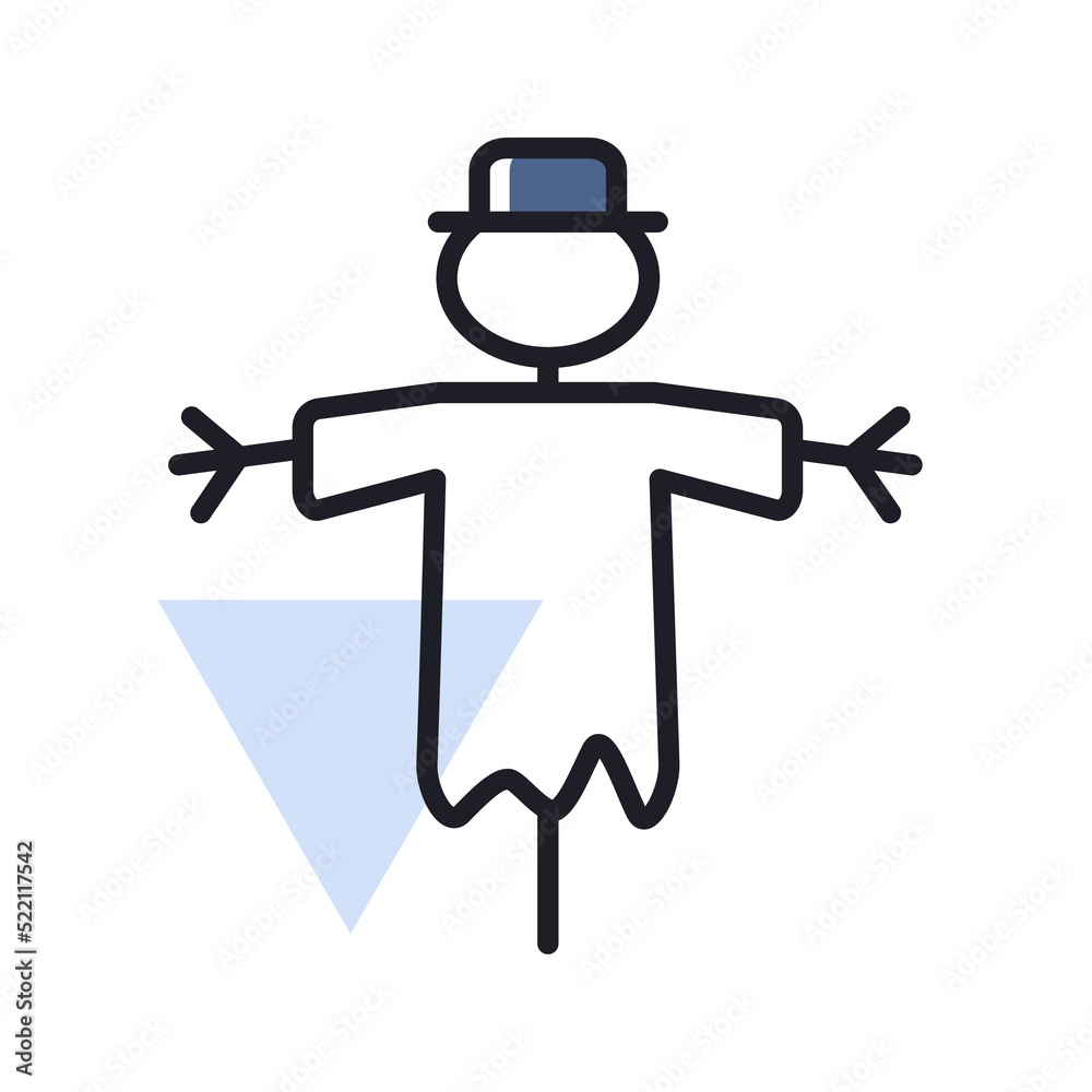 Scarecrow vector isolated design icon Scarecrow vector isolated design icon