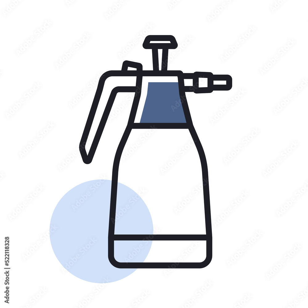 Garden hand compression sprayer pump vector icon Garden hand compression sprayer pump vector icon