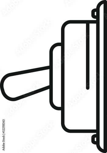 Safety breaker icon outline vector. Circuit box