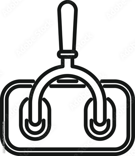 Home breaker icon outline vector. Fuse panel