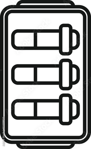 Counter breaker icon outline vector. Circuit box