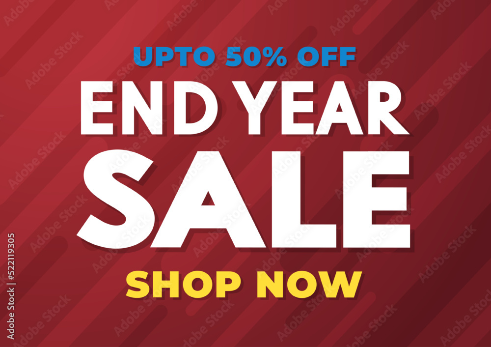 End year sale banner design. Sale poster design. wallpaper. background. End of year sale poster.