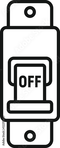 Machine breaker icon outline vector. Circuit box