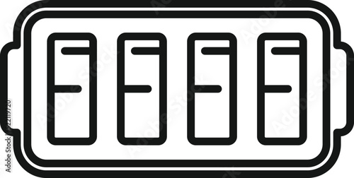 Terminal breaker icon outline vector. Electric box