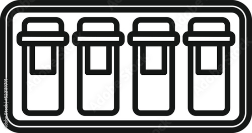 Panel breaker icon outline vector. Electric box