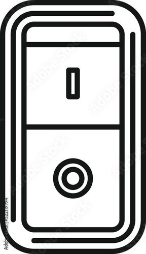 Circuit breaker icon outline vector. Electric box