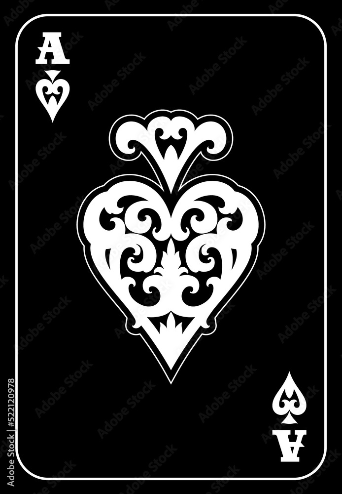 Ace of Spades in vintage style Stock Illustration Adobe Stock