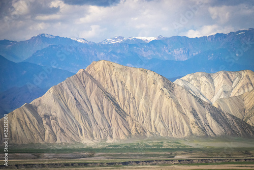 toktogul, mountain landscape in kyrgyzstan, central asia photo