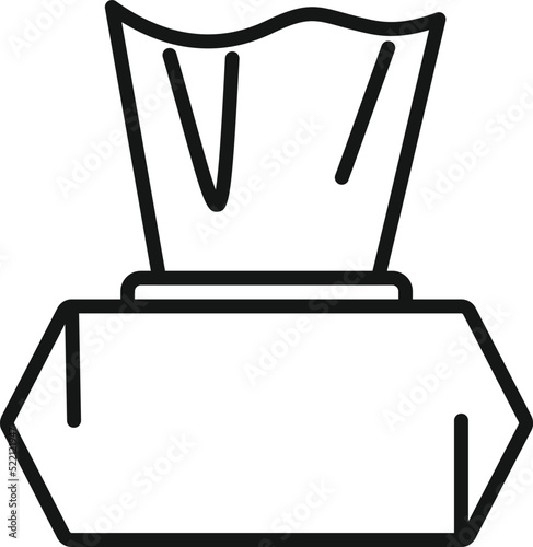 Napkin tissue icon outline vector. Box wet