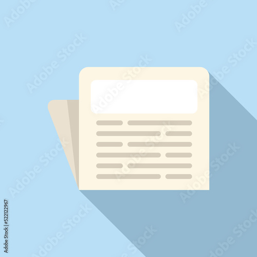 Tabloid newspaper icon flat vector. Web page