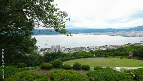 夏の諏訪湖　立石公園からの眺望 photo