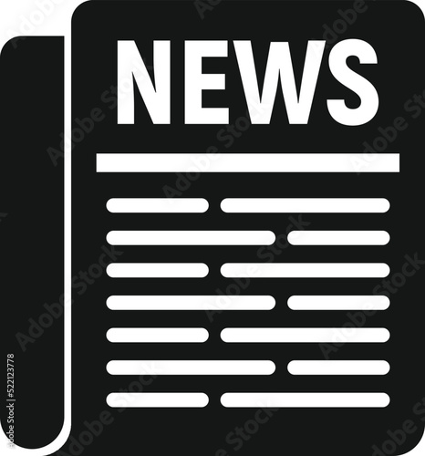Journal icon simple vector. News paper