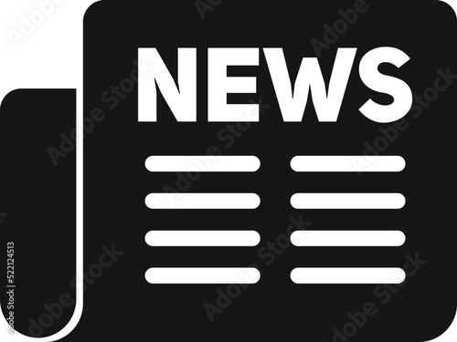 Release newspaper icon simple vector. Daily tabloid
