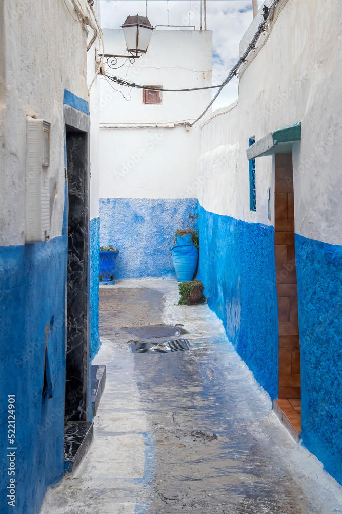 Gasse in der Kasbah von Rabat, Marokko