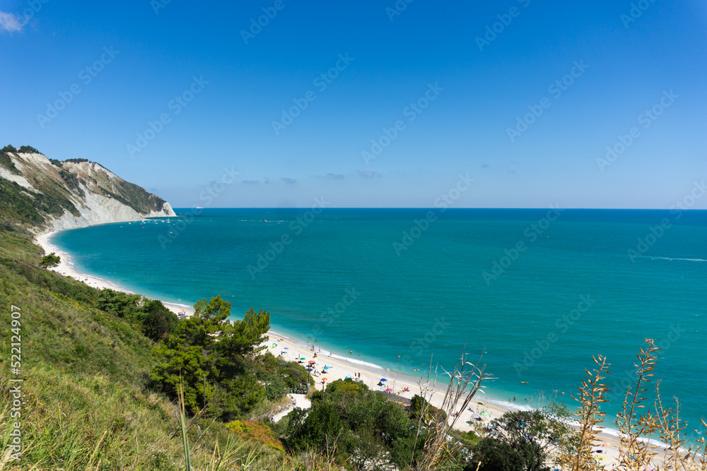 Mezzavalle beach in the Riviera del Conero, Marche, Italy