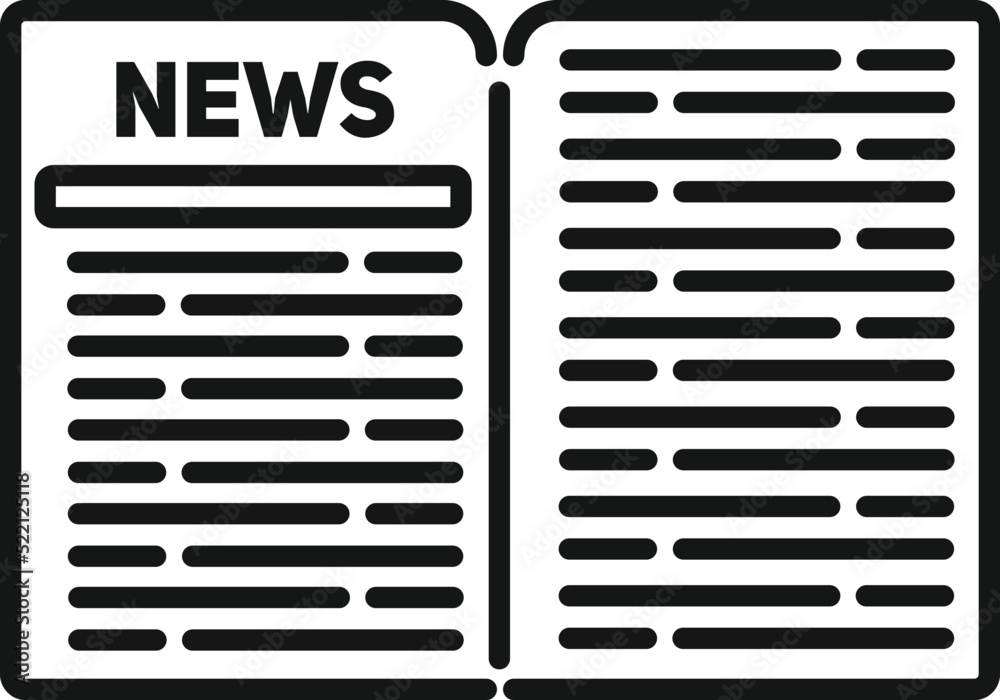 Business newspaper icon outline vector. News paper Business newspaper icon outline vector. News paper