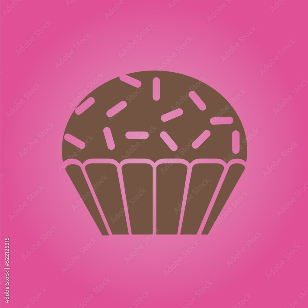 cupcake illustration - brigadeiro