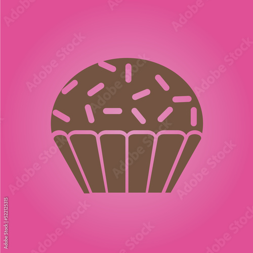 cupcake illustration - brigadeiro
