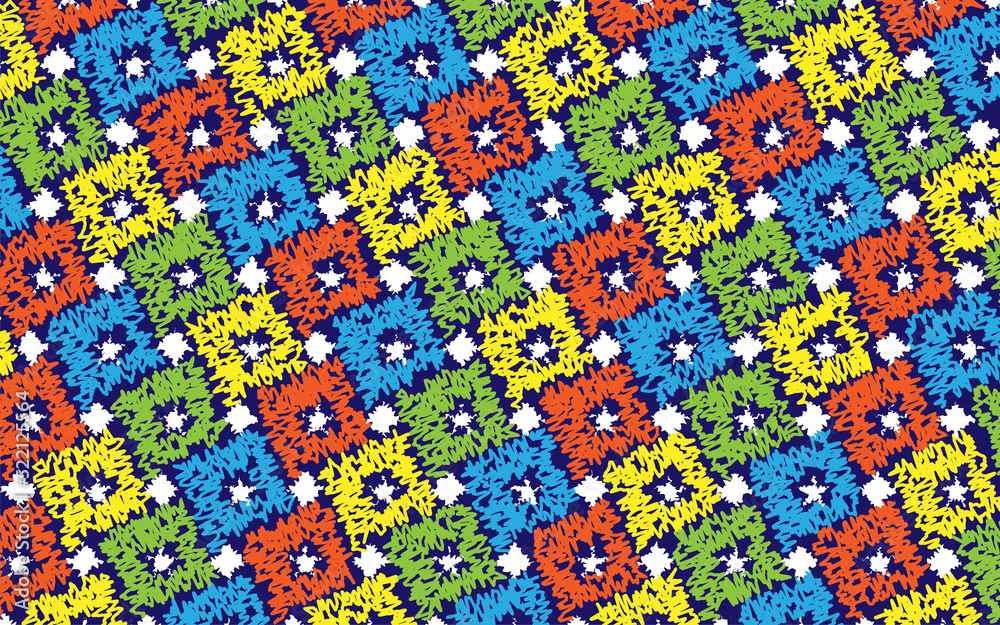 seamless pattern with colorful squares graphic illustration design
