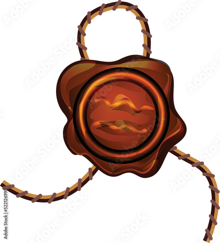 Postal wax icon cartoon vector. Mail bag