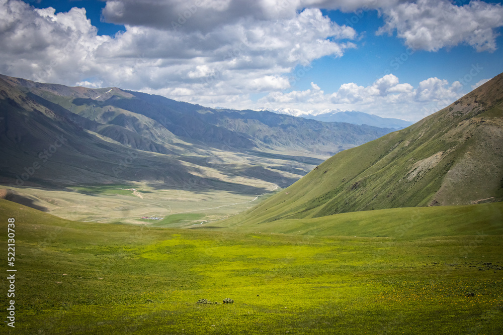 mountain scenery, valley, Kyrgyzstan, Central Asia