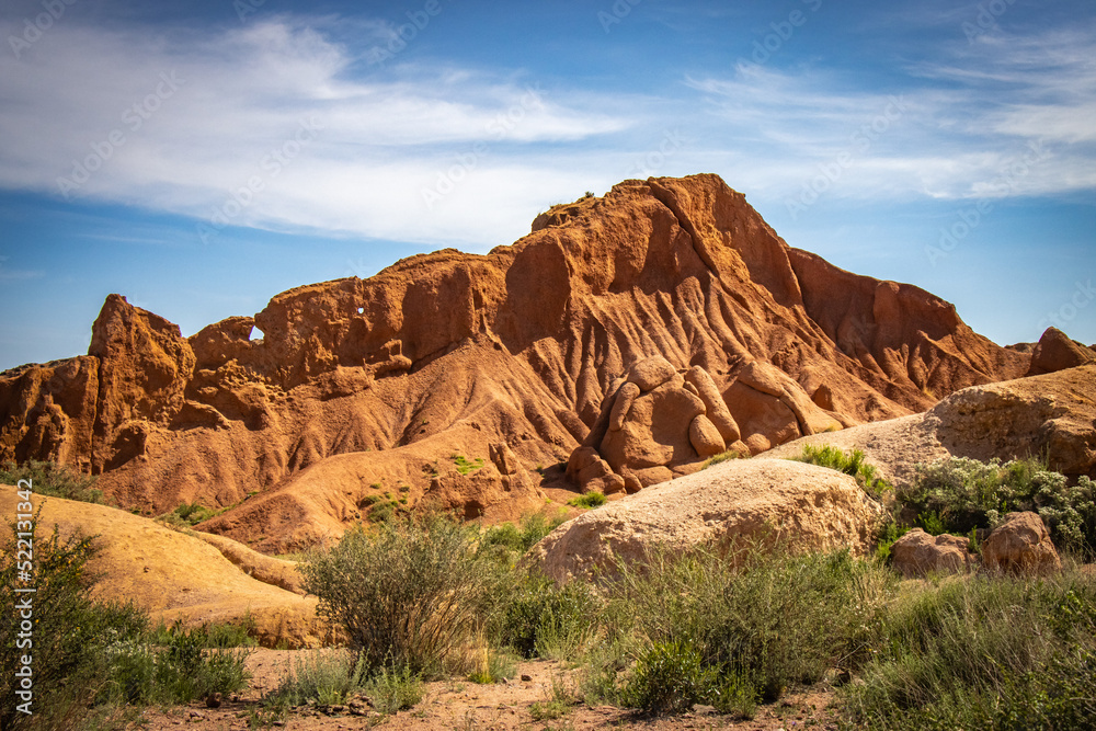 Fairytale canyon, Kyrgyzstan, Silk Road, Central Asia, red rocks, colourful Fairytale canyon, Kyrgyzstan, Silk Road, Central Asia, red rocks, colourful
