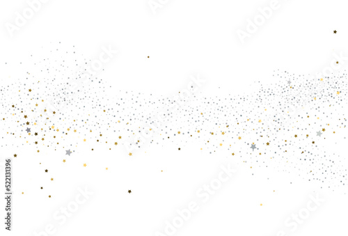 Light gold and light silver glitter confetti background.