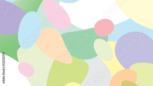 Abstract random big amoeba background. Soft color tones.