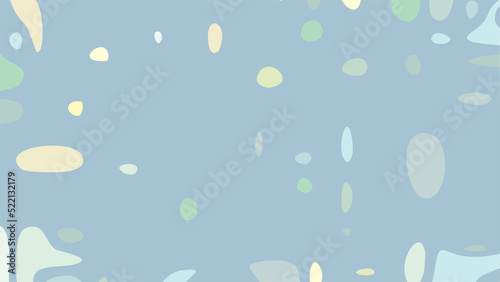 Abstract random spread blob shape background. Soft color tones.