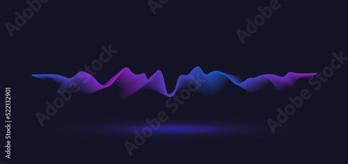 Abstract dynamic motion wave. Gradient line background vector design.