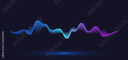 Abstract dynamic motion wave. Gradient line background vector design.