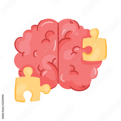 brain human with puzzle