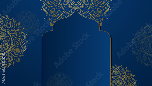 Luxury mandala with royal golden arabesque arabic islamic east style background